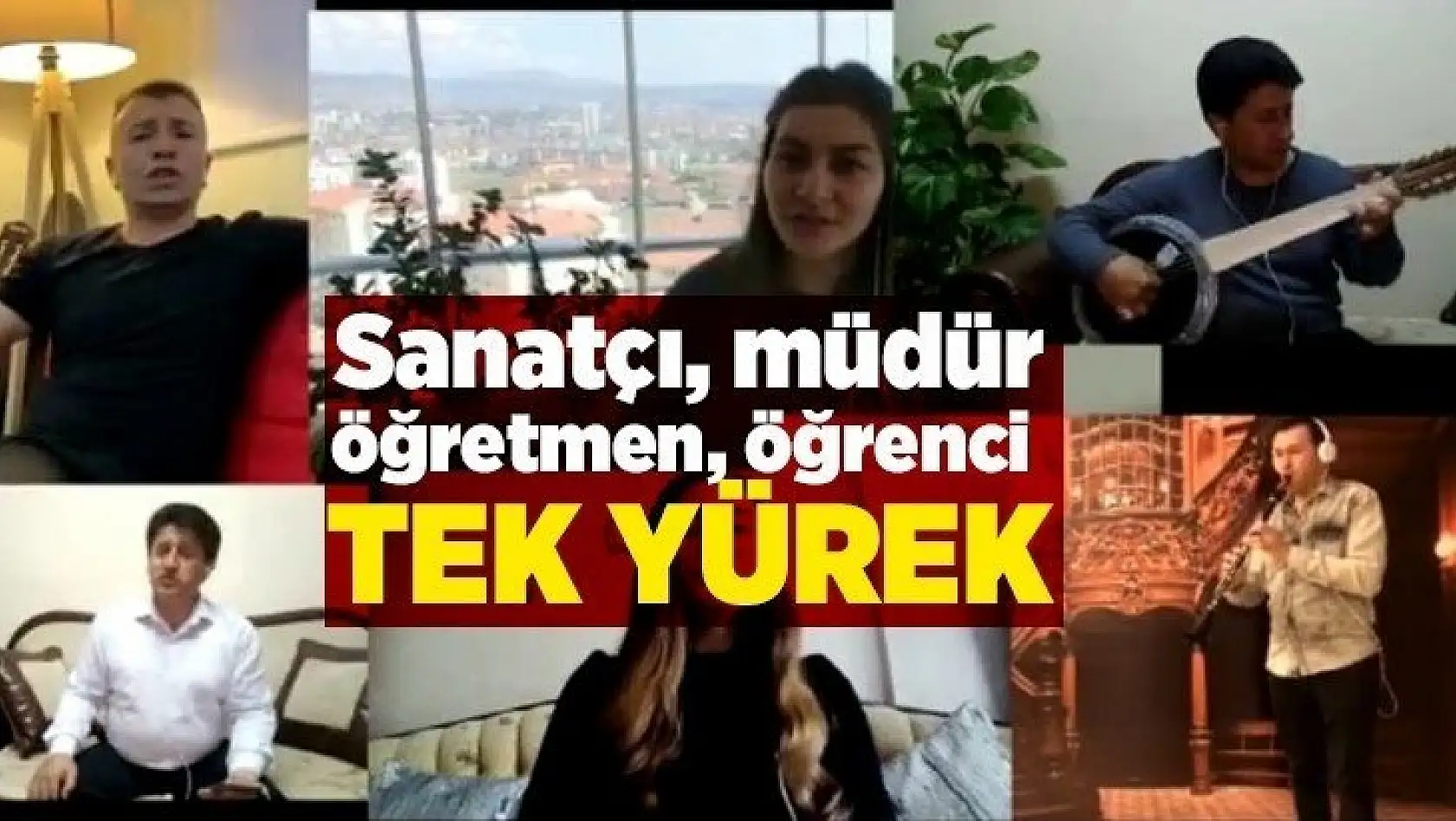 Sanatçı, müdür, öğretmen, öğrenci tek yürek