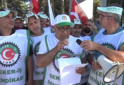 Şeker Fabrikası işçilerinden tepki eylemi