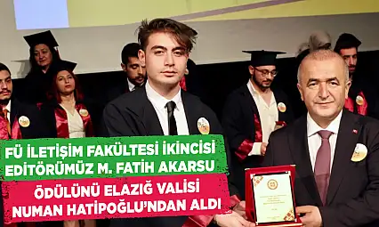 Fırat Üniversitesinde dereceye giren öğrenciler törenle ödüllerini aldı