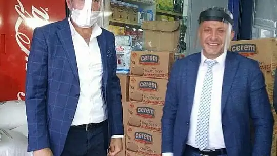 Bakkal ve bayilere yüz koruyucu siperlik dağıtıldı