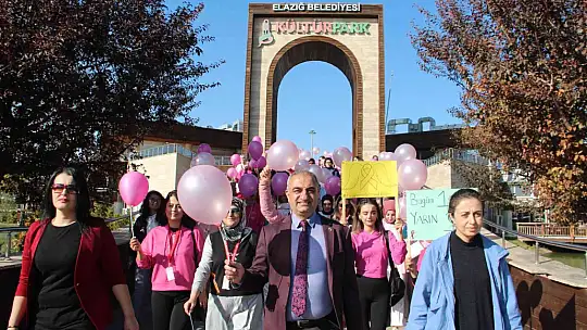 Elazığ'da 'Meme Kanseri Farkındalık' yürüyüşü