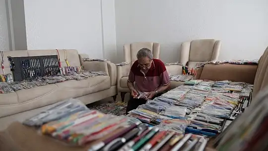 Elazığ'da 19 bin adetlik kalem koleksiyonu