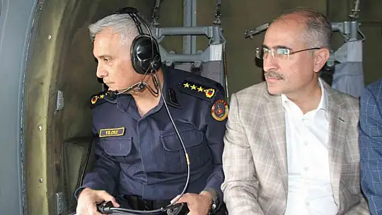 Elazığ'da bayram öncesi helikopter destekli trafik denetimi