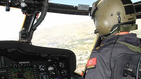Elazığ'da bayram tatili dönüşü helikopter destekli trafik denetimi