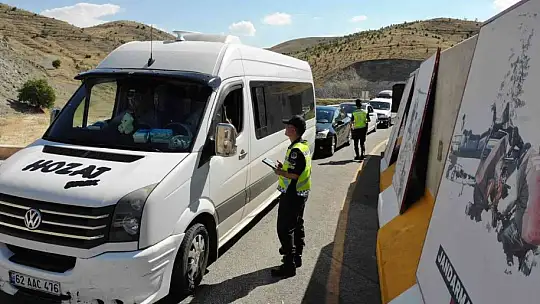 Elazığ'da dron destekli trafik denetimi