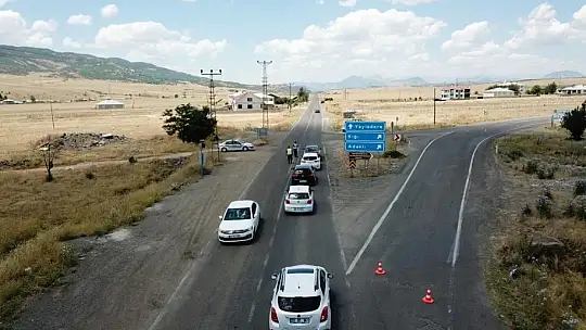 Elazığ'da dron destekli trafik denetimi