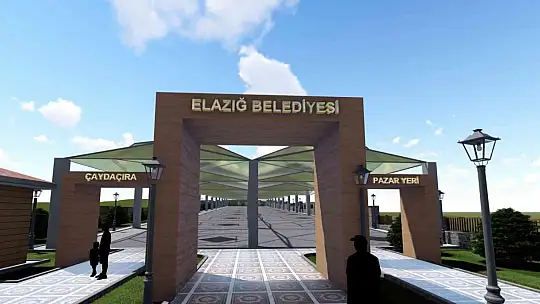Elazığ'da Kent-Köy Pazarı'nın yapım çalışmaları sürüyor
