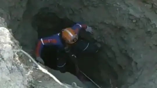 Elazığ'da su kuyusuna düşen keçi kurtarıldı