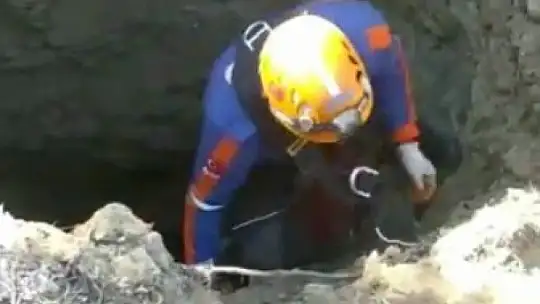 Elazığ'da su kuyusuna düşen keçi kurtarıldı