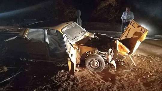 Elazığ'da tren otomobile çarptı: 2 yaralı