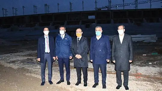 Elazığ protokolü biten ve yapımı süren spor tesislerini inceledi