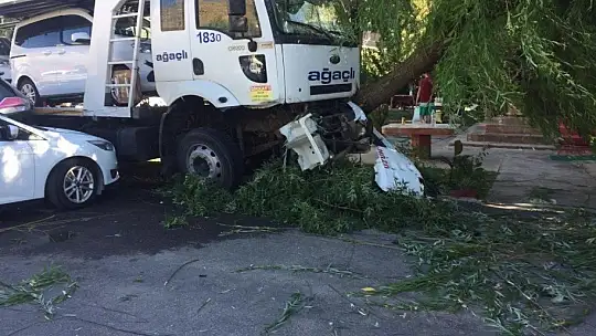 Tır otoparka daldı, 5 aracı biçti: 1 yaralı