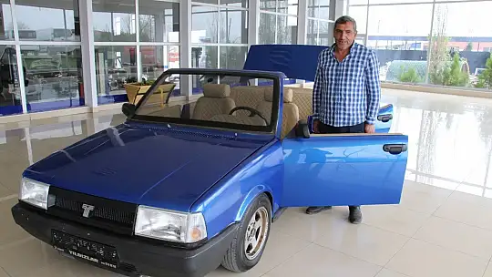 Hurda otomobil, üstü açık lüks otomobile döndü