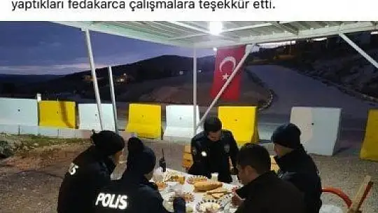 Kaymakam Cıdıroğlu, güvenlik ekiplerine teşekkür etti