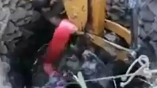Su kuyusuna düşen inek, 40 dakikalık çalışmayla kurtarıldı
