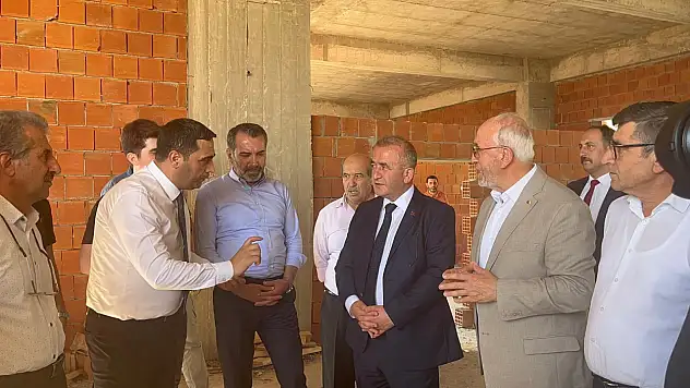 Vali Hatipoğlu HÜTTMER inşaat alanında incelemelerde bulunuldu