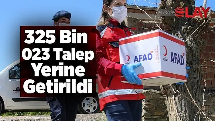 325 Bin 023 Talep Yerine Getirildi