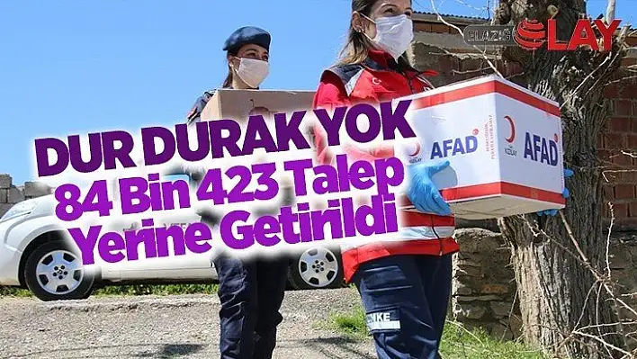 84 Bin 423 Talep Yerine Getirildi