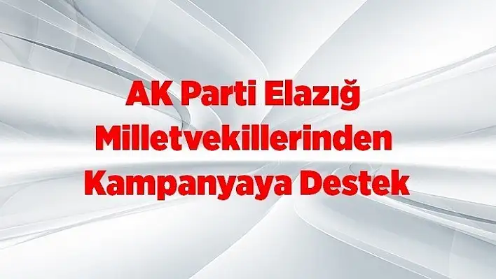 AK Parti Elazığ Milletvekillerinden Kampanyaya destek