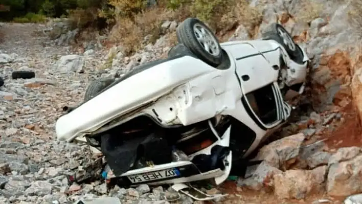 Alanya'da otomobil uçuruma yuvarlandı: 1 ölü, 1 ağır yaralı