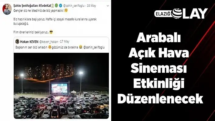 Arabalı Açık Hava Sineması Etkinliği Düzenlenecek