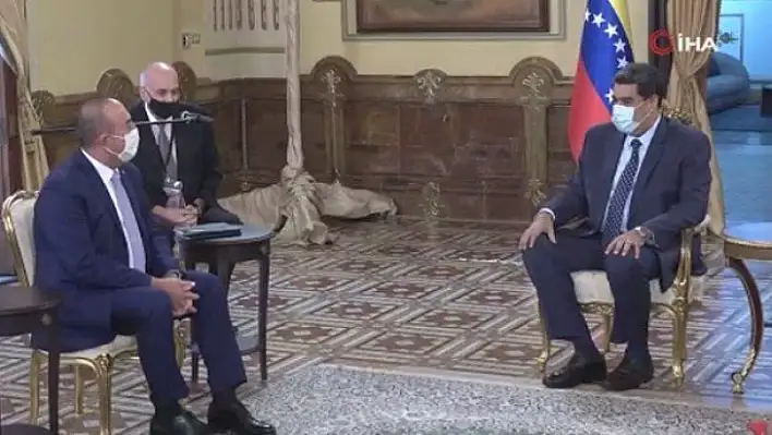 Bakan Çavuşoğlu, Venezuela Devlet Başkanı Maduro tarafından kabul edildi