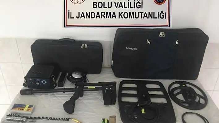 Bolu'da kaçak kazı operasyonu: 4 gözaltı