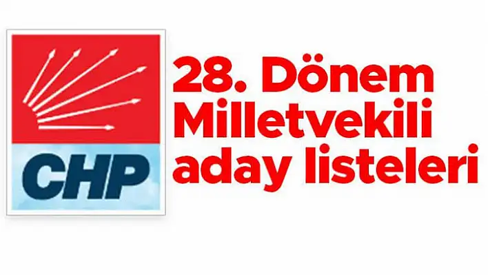 CHP Elazığ Milletvekili aday listesi belli oldu!