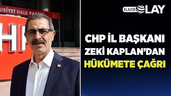 CHP'den Hükümete Çağrı