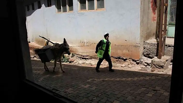 Dar sokaklardaki çöpler 'Kadrolu eşeklere' emanet