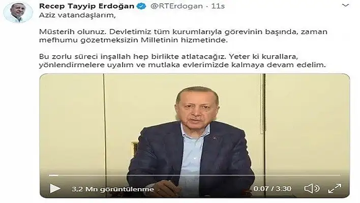 Devletimiz Tüm Kurumlarıyla Milletinin Hizmetinde