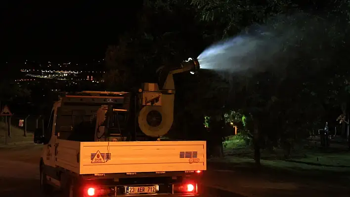 Elazığ Belediyesi ekipleri ilaçlama çalışmalarını sürdürüyor
