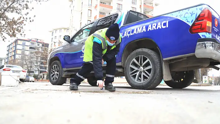 Elazığ Belediyesi, ilaçlama çalışmalarını sürdürüyor