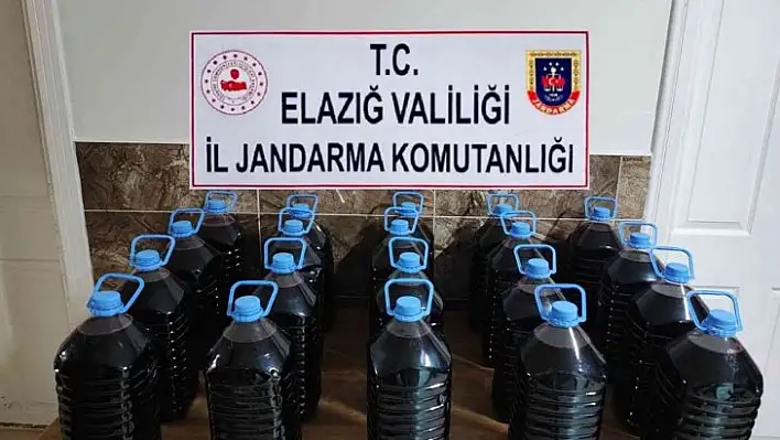 Elazığ'da 100 litre kaçak şarap ele geçirildi