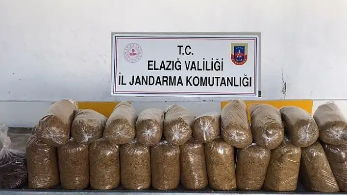 Elazığ'da 161 kilogram tütün ele geçirildi