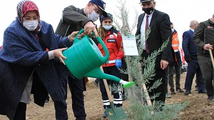 Elazığ'da 223 bin fidan toprakla buluşuyor, ilk fidanlar dikildi