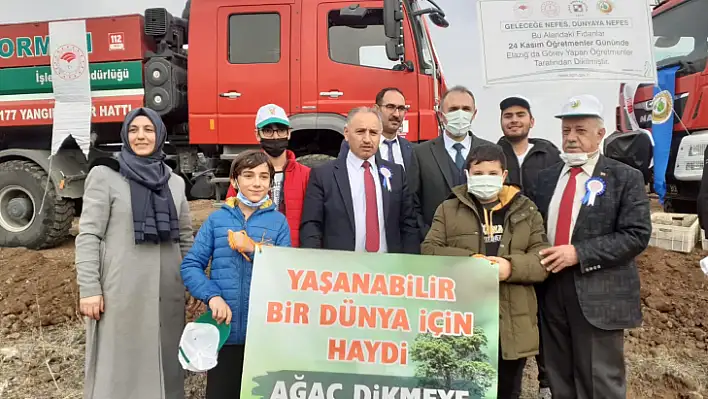 Elazığ'da 9 Bin öğretmen adına fidan dikildi