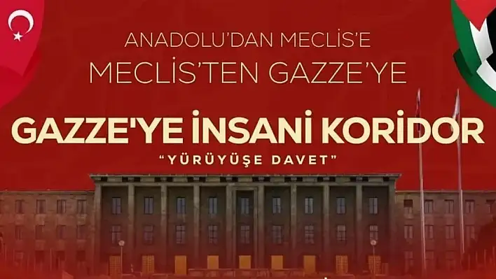 Elazığ'da Gazze için yürüyüşe davet