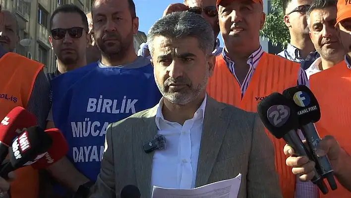 Elazığ'da işçiler meydana döküldü