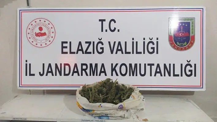 Elazığ'da jandarma ekipleri, 1 şüpheliyi uyuşturucu ile yakaladı