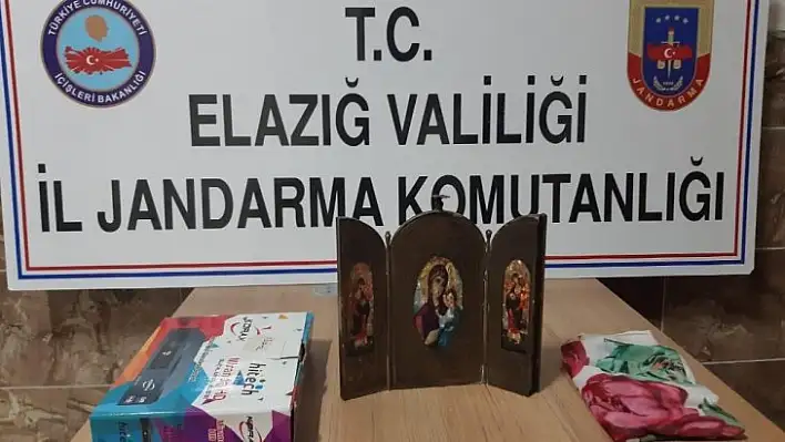 Elazığ'da tarihi  'pirinç fresk' ele geçirildi