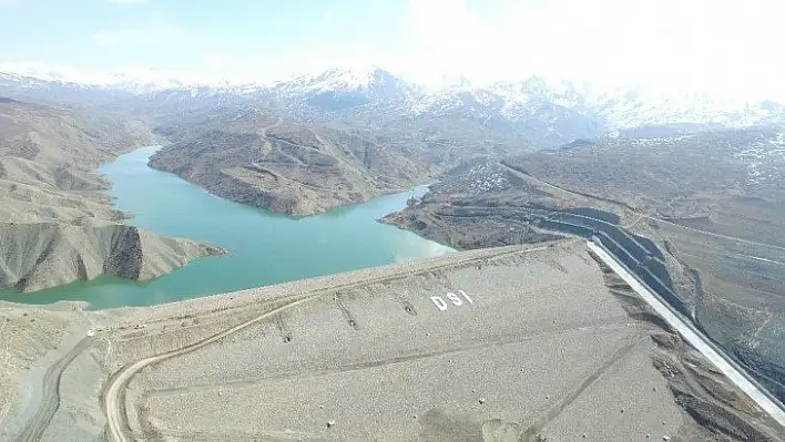 Elazığ Kanatlı Barajı'nda su seviyesi bin 286 kotuna yükseldi