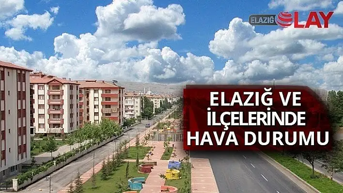 Elazığ ve ilçelerinde hava durumu - 23-03-2020