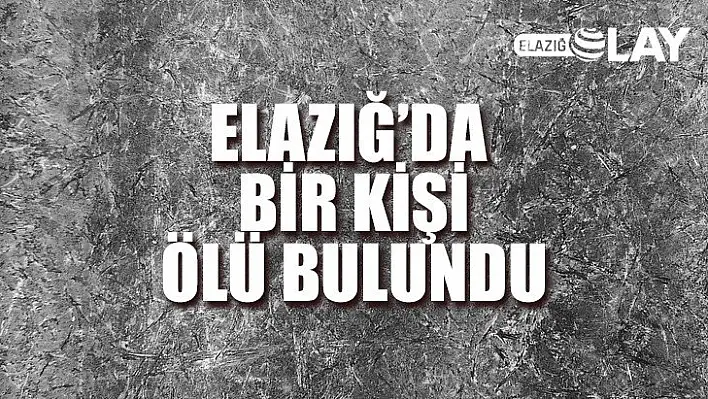 Elazığ'da bir kişi ölü bulundu