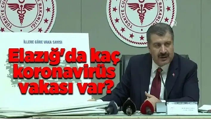 Elazığ'da kaç koronavirüs vakası var?