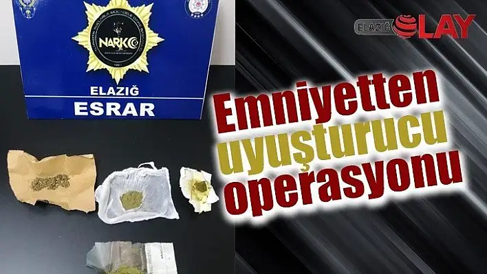 Emniyetten Uyuşturucu Operasyonu: 1 Tutuklama