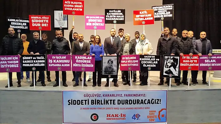 Hak-İş Konfederasyonu kadına yönelik şiddete dikkat çekti