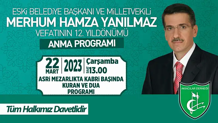 Hamza Yanılmaz anılıyor