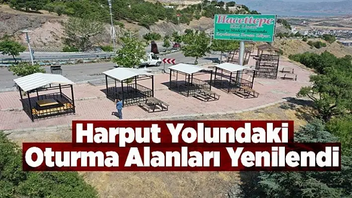 Harput Yolundaki Oturma Alanları Yenilendi