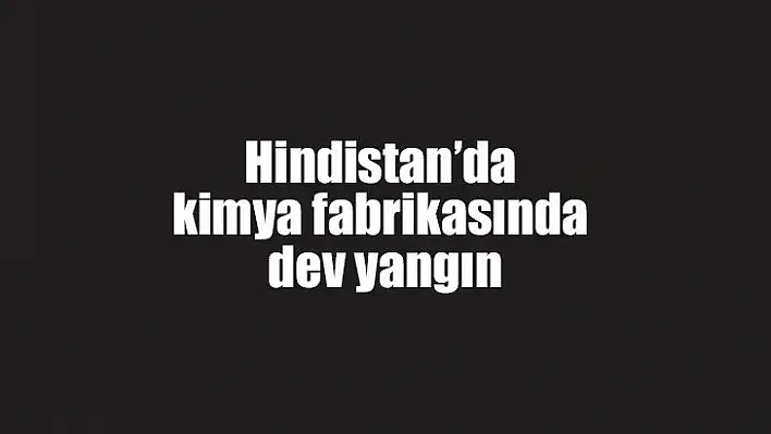 Hindistan'da kimya fabrikasında dev yangın